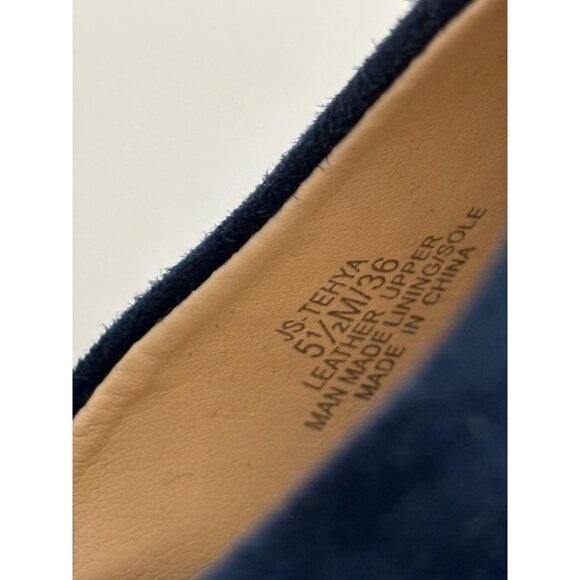 Jessica Simpson Heels 51/2 Suede Platform Chunky Block Y2K Night Out Studio 54 - Picture 12 of 15